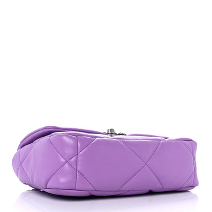 Chanel Lambskin Quilted Medium Chanel 19 Flap Light Purple 4 of 10