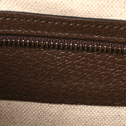 Gucci GG Supreme Monogram Textured Dollar Calfskin Web Ophidia Wristlet Shoulder Bag Beige Ebony New Acero 7 of 11