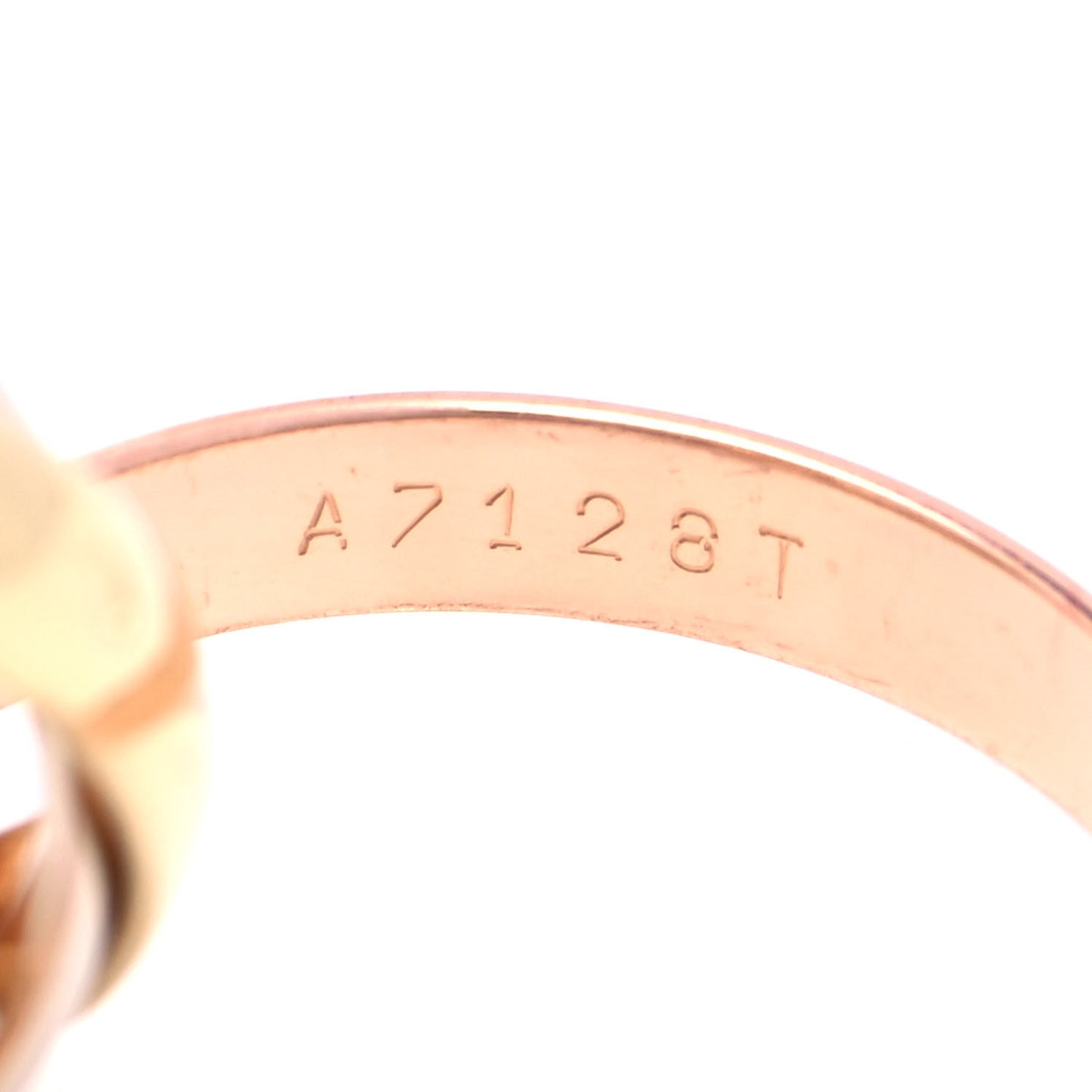 18K Pink Yellow White Gold Classic Les Must De Cartier Trinity Ring 51 5.75