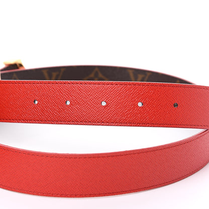 Louis Vuitton Monogram 30mm LV Initiales Reversible Belt 80 32 Coquelicot 4 of 6