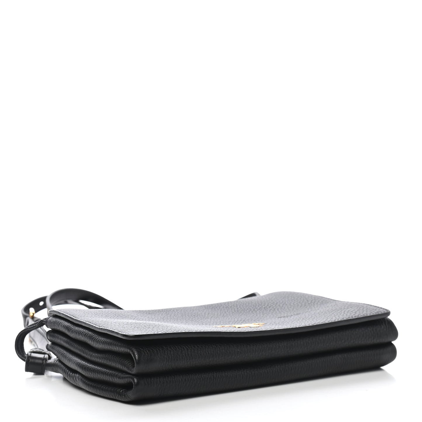 Vitello Daino Crossbody Flap Black