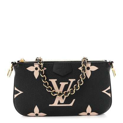 Louis Vuitton Empreinte Monogram Giant Multi Pochette Accessories Mini Pochette Black Beige 1 of 8