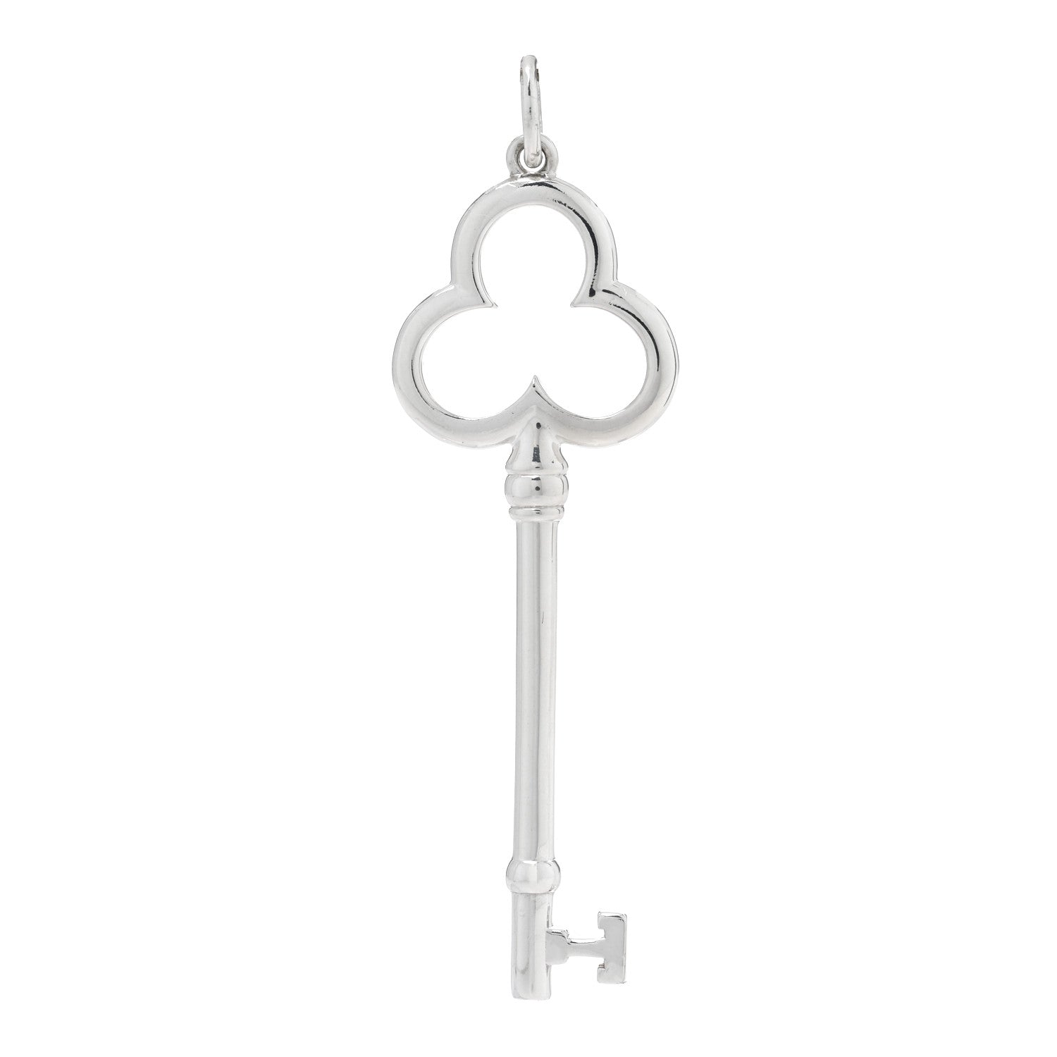 Tiffany Sterling Silver Large Trefoil Key Pendant 1 of 3
