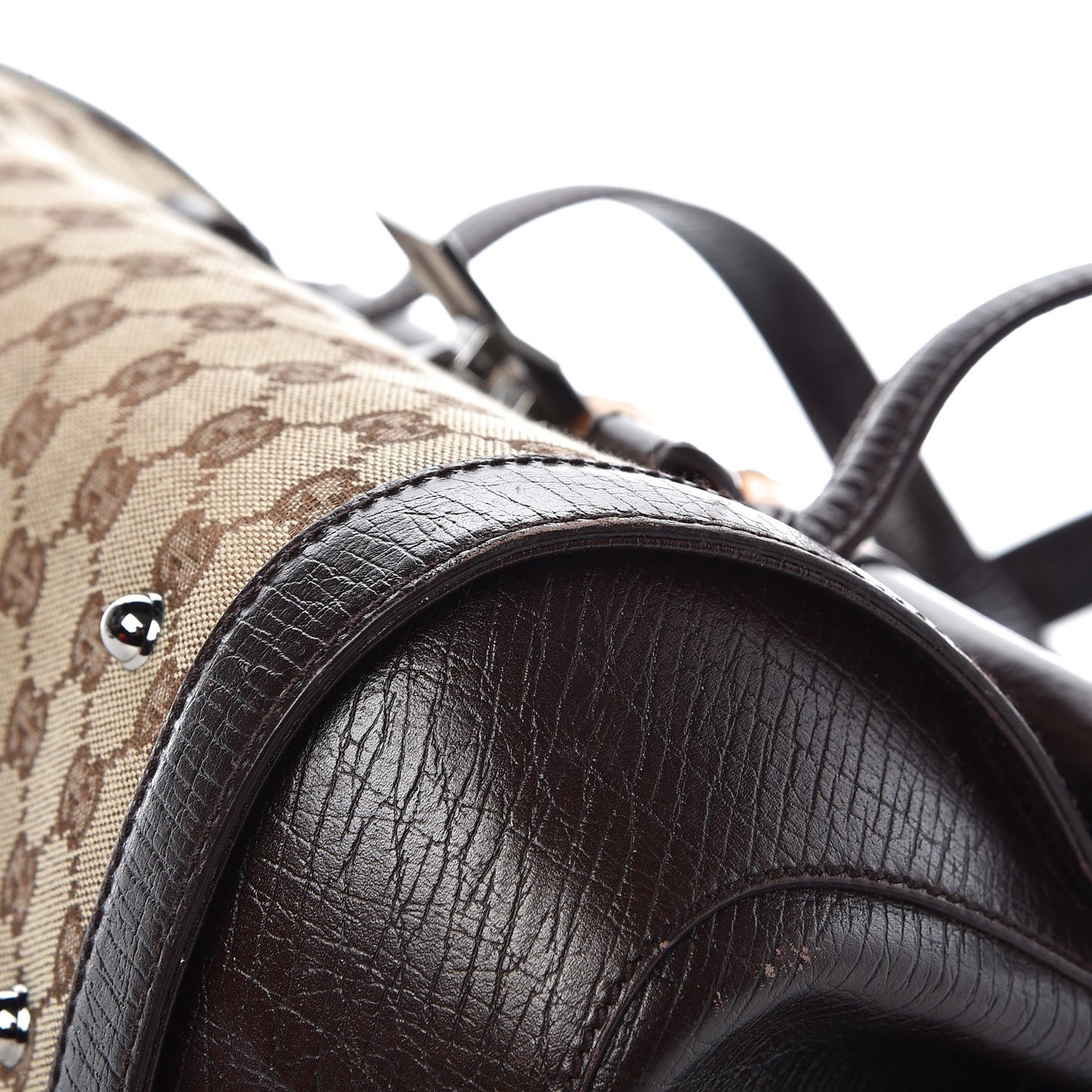 Monogram Bamboo Bullet Handbag Brown