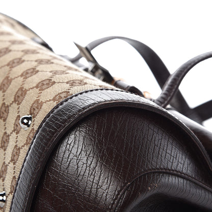 Gucci Monogram Bamboo Bullet Handbag Brown 14 of 15