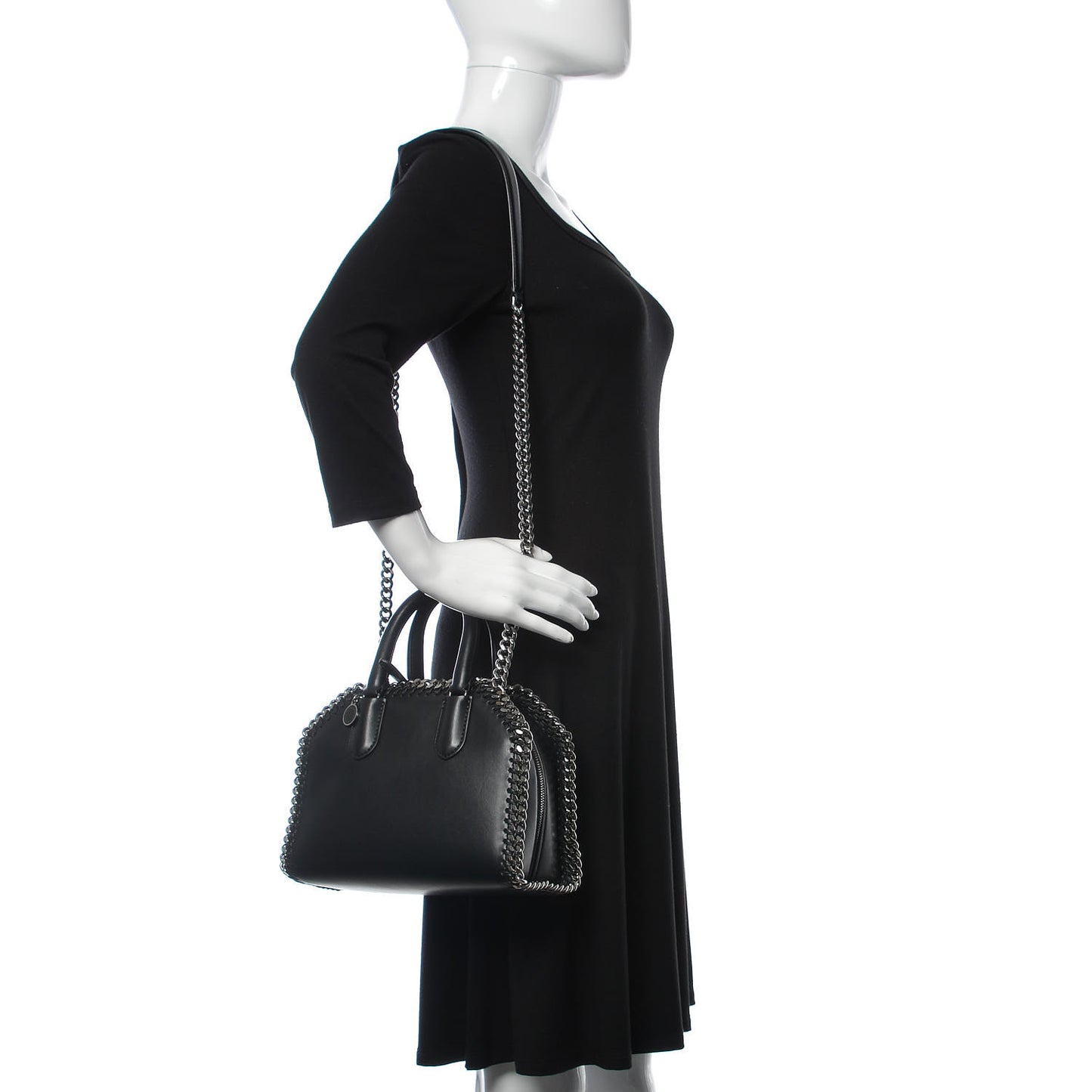Eco Alter Nappa Mini Falabella Box Top Handle Bag Black