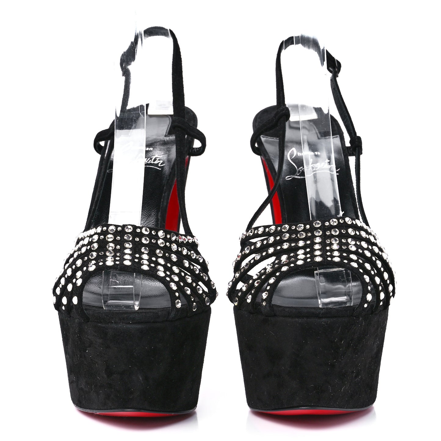 Suede Crystal Vegastrassima Alta 160 Pumps 38.5 Black
