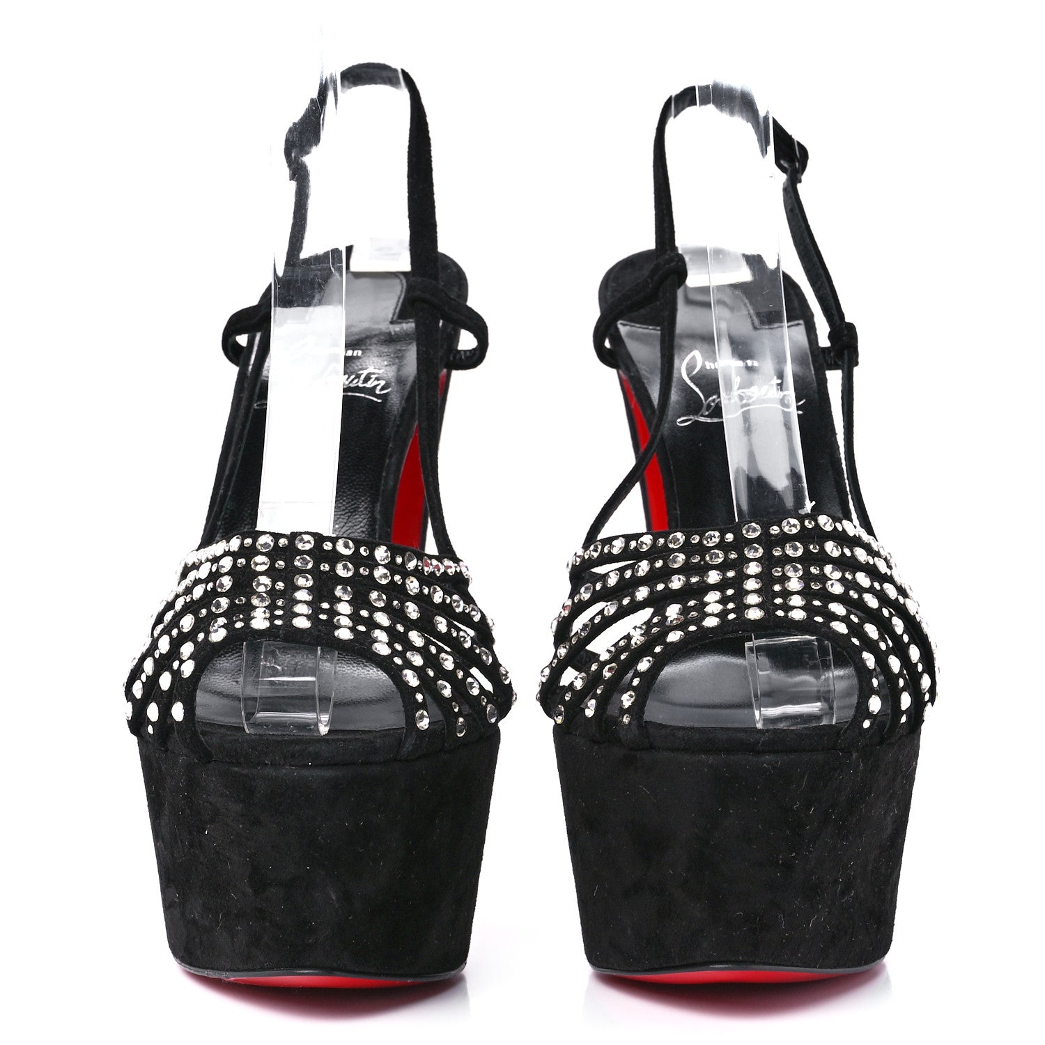Christian Louboutin Suede Crystal Vegastrassima Alta 160 Pumps 38.5 Black 2 of 8