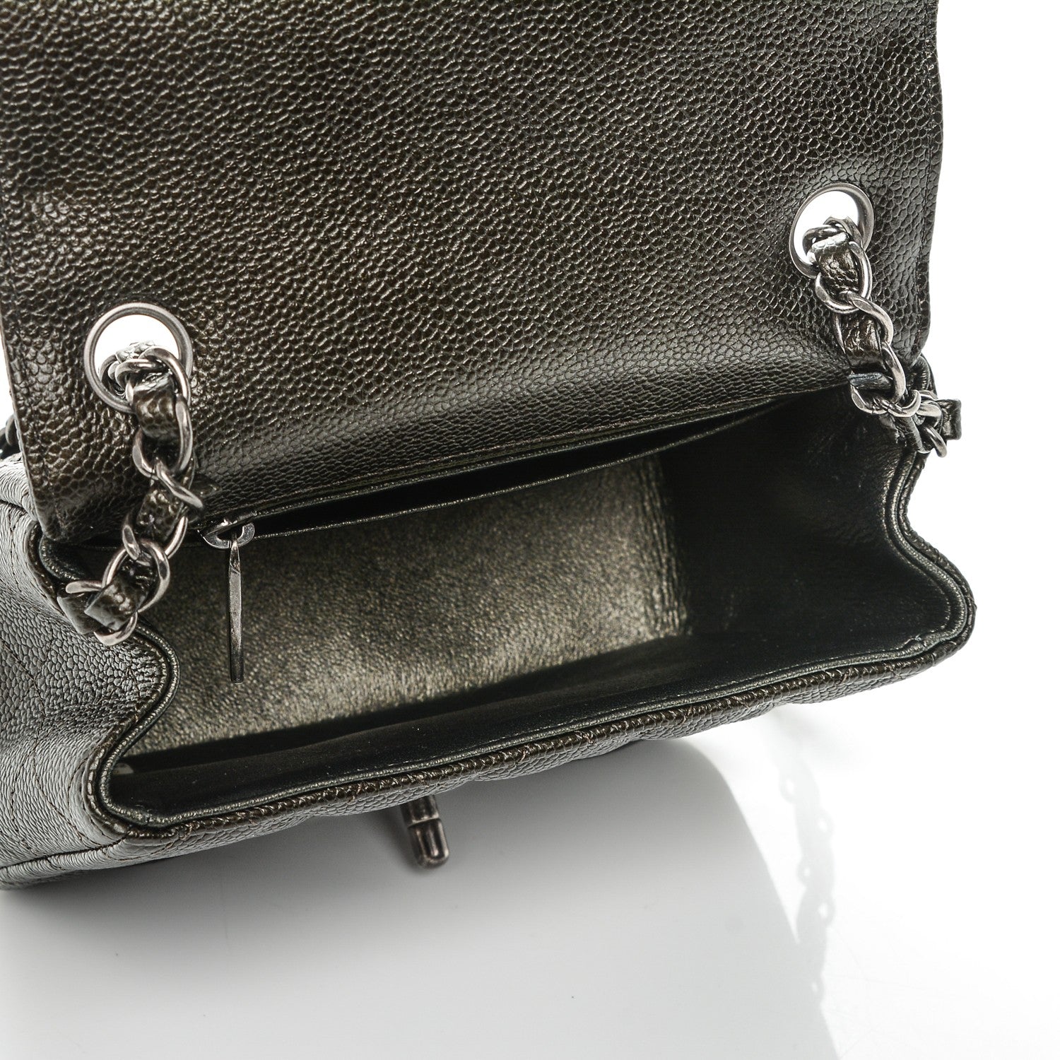 Chanel Caviar Quilted Mini Square Flap Dark Charcoal 5 of 7