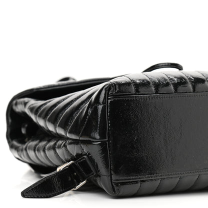 Saint Laurent Patent Y Quilted Monogram Small Loulou Backpack Black 10 of 11