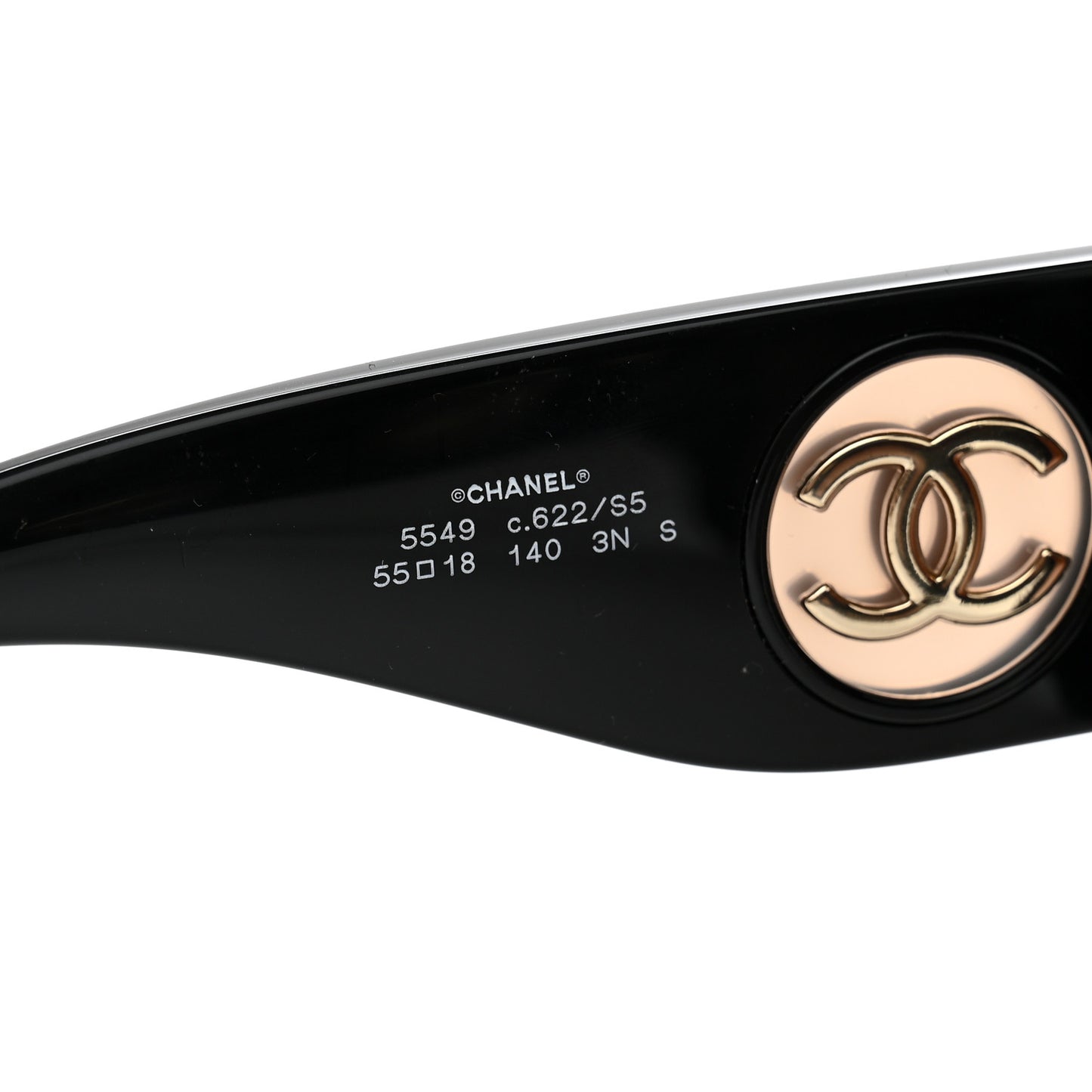 Acetate CC Square Sunglasses 5549 Black