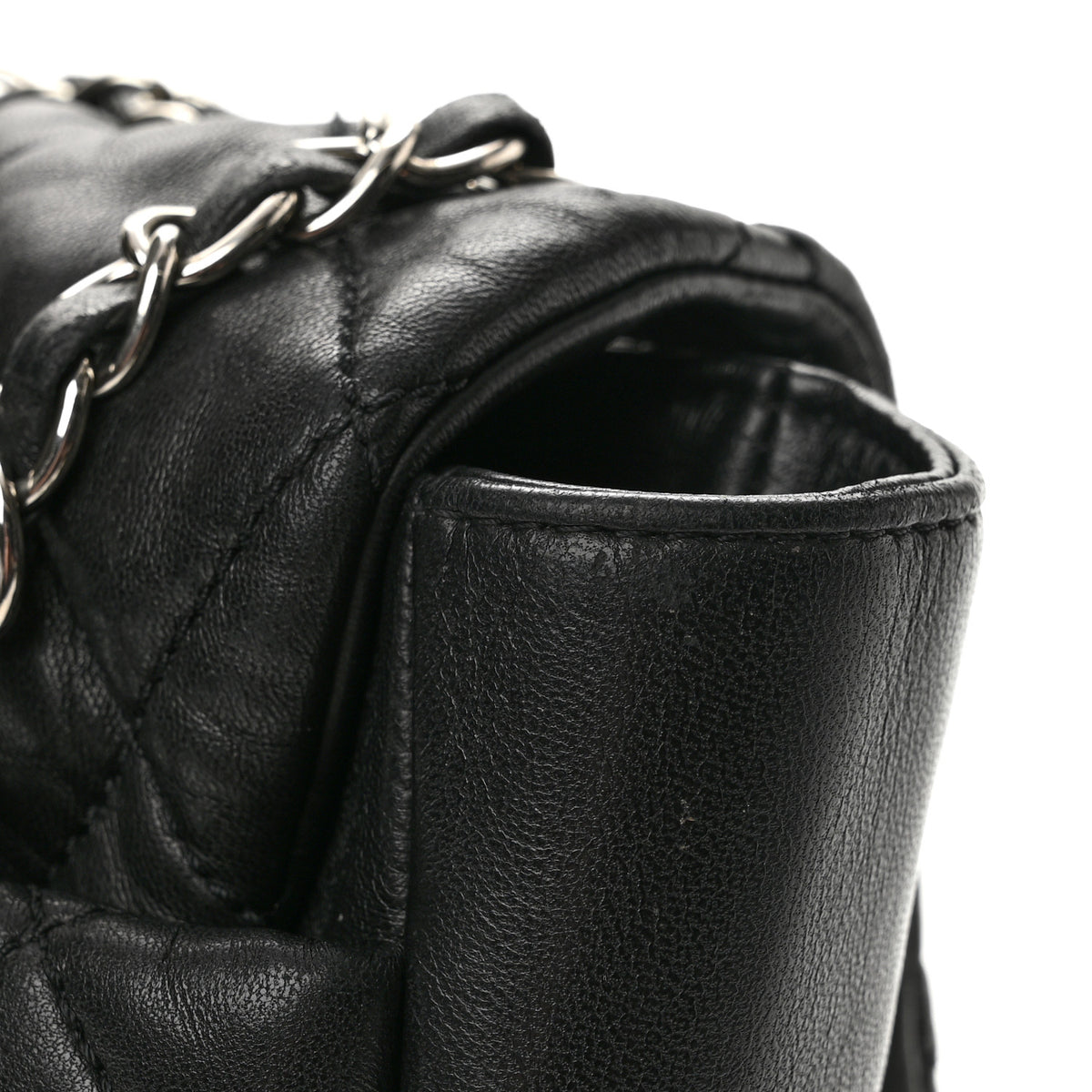 Chanel Lambskin Quilted Jumbo Coco Rain Flap Black 12 of 12