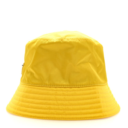 Prada Re-Nylon Metal Triangle Logo Mens Bucket Hat M Giallo 4 of 7