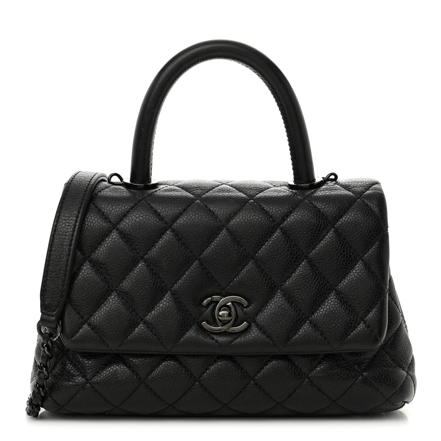 Chanel Caviar Quilted Mini Coco Handle Flap So Black 1 of 14