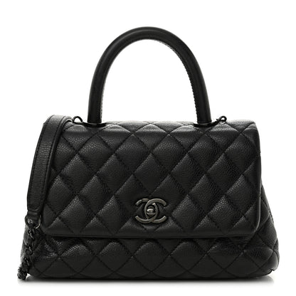 Chanel Caviar Quilted Mini Coco Handle Flap So Black 1 of 14