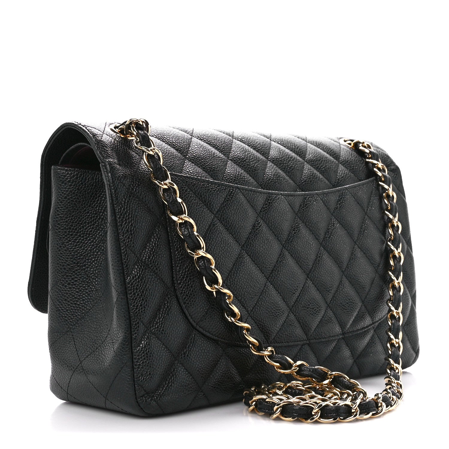 Chanel Caviar Quilted Jumbo Double Flap Black 3 of 12