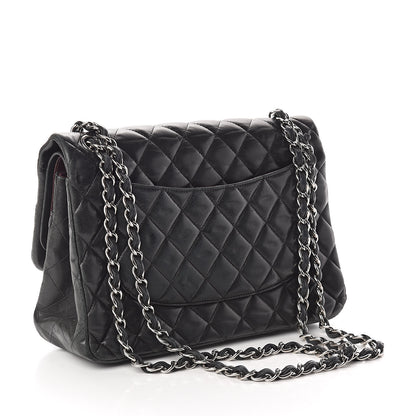Chanel Lambskin Quilted Jumbo Double Flap Black 3 of 10