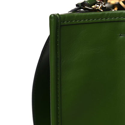 Fendi Vitello King Plexiglass Logo Embossed Medium Fendi Sunshine Shopper Tote Avocado 17 of 20