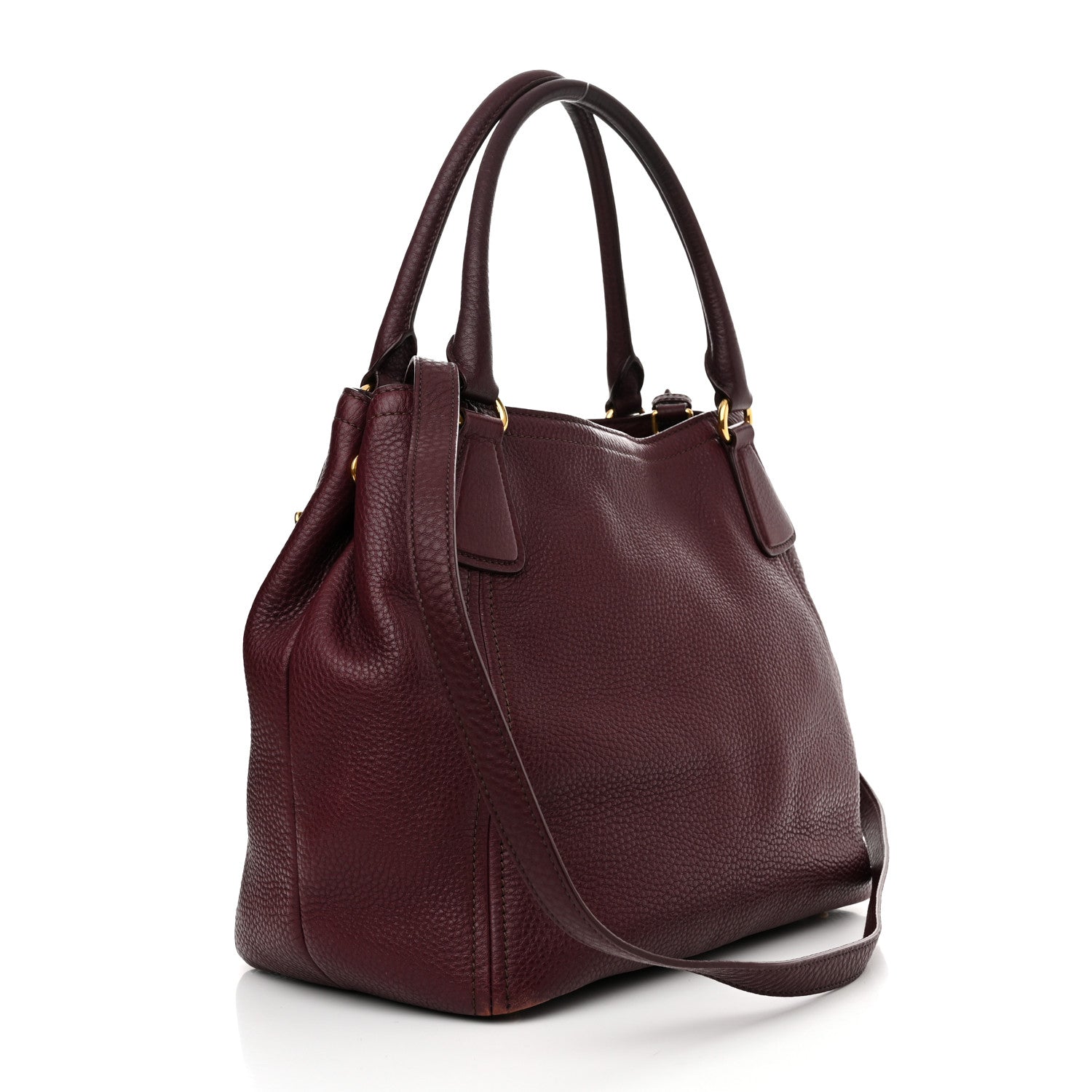 Prada Vitello Daino Tote Granato 3 of 17