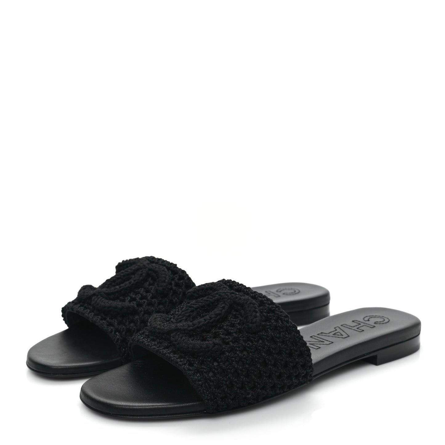 Crochet CC Mules Sandals 39 Black