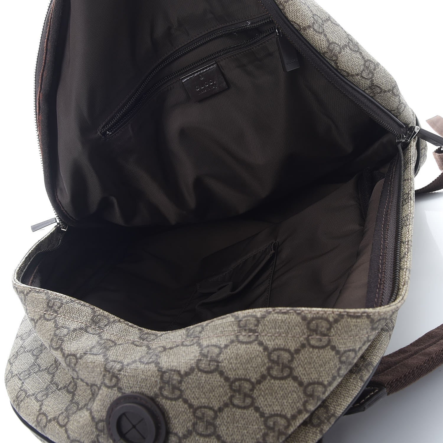 Gucci GG Plus Monogram Interlocking G Medium Backpack Dark Brown 5 of 8