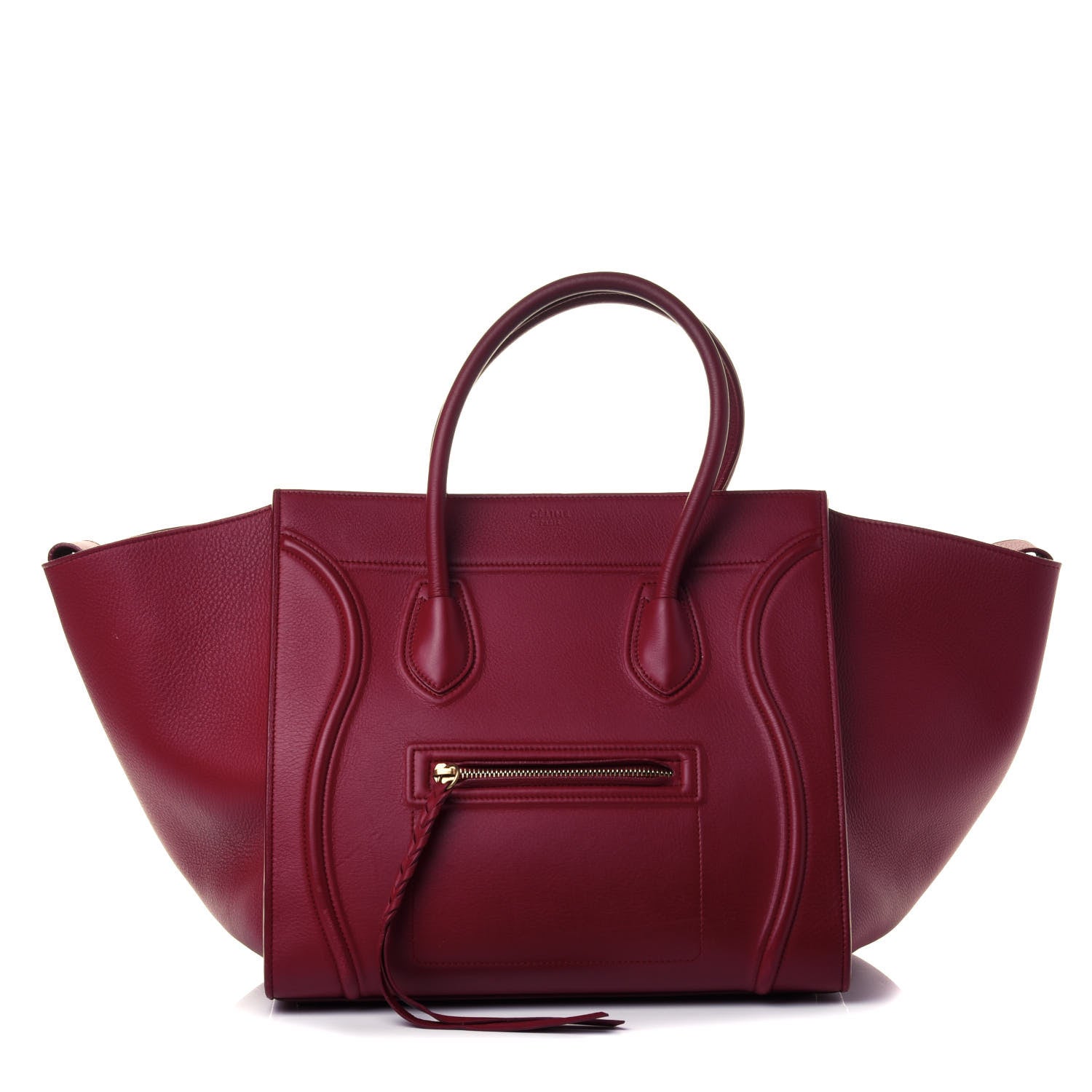 Celine Baby Grained Calfskin Medium Phantom Luggage Carmin 1 of 5
