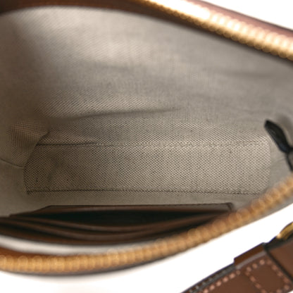 Gucci GG Supreme Monogram Azalea Calfskin Small Retro Interlocking G Wristlet Messenger Bag Beige Ebony Brown Sugar 5 of 8