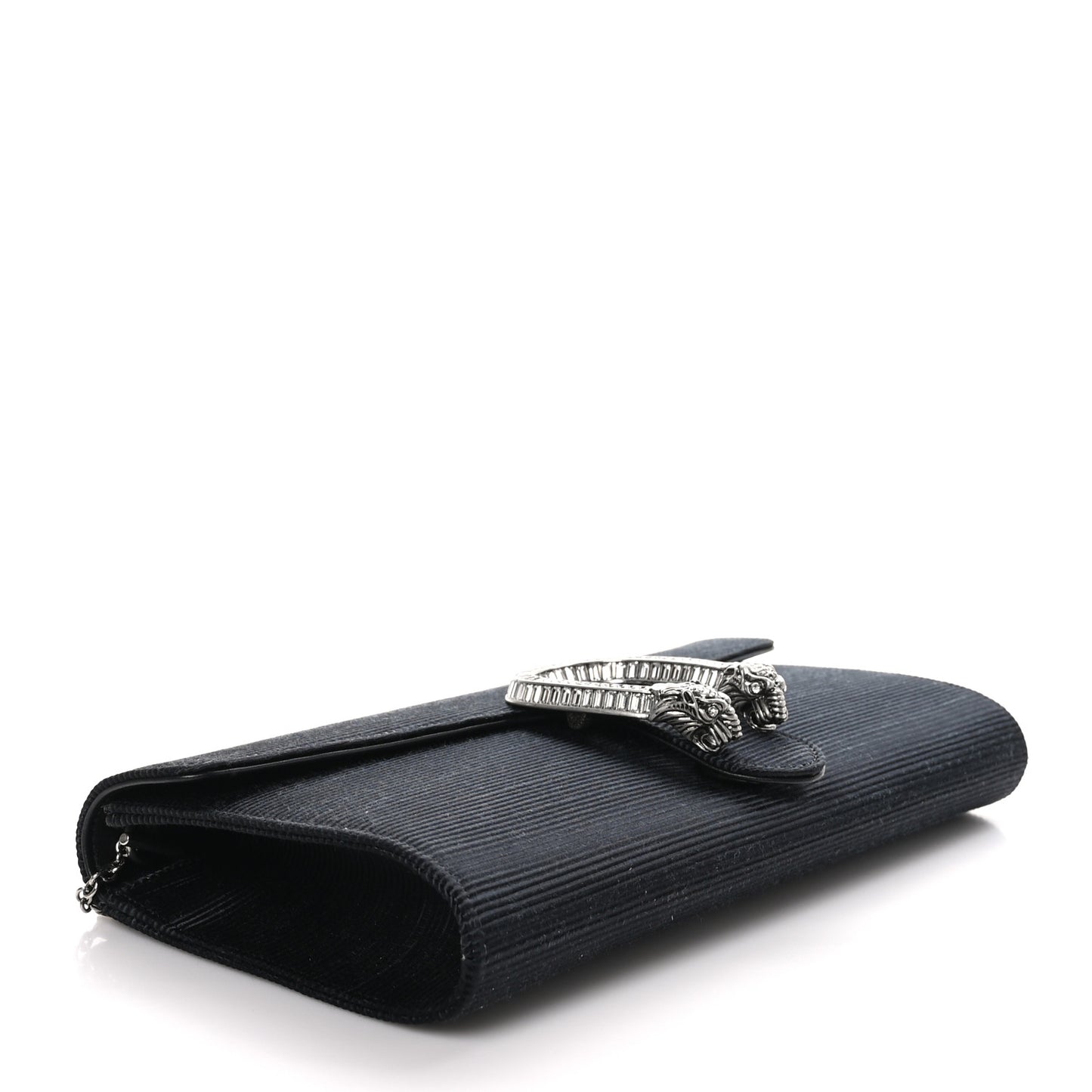 Grosgrain Satin Small Dionysus Shoulder Bag Black