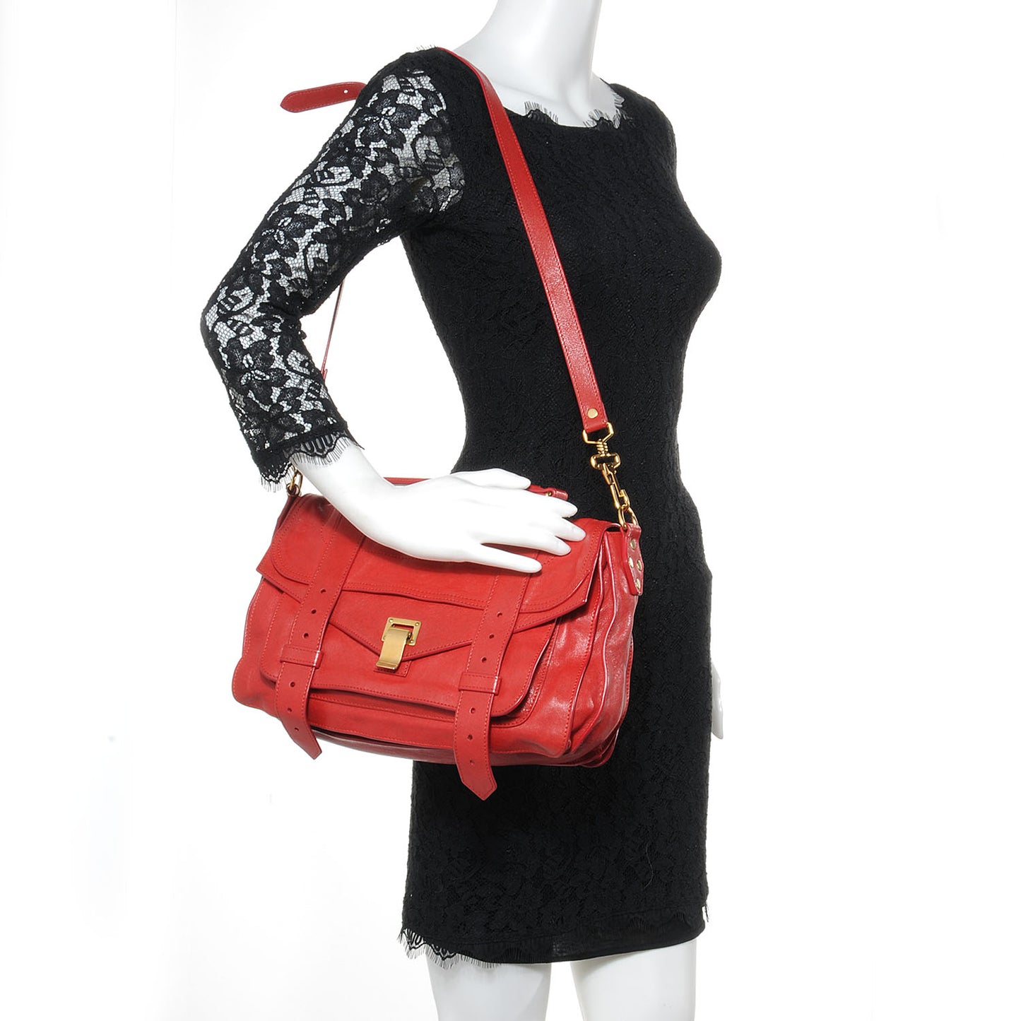 Lambskin PS1 Medium Satchel Lipstick