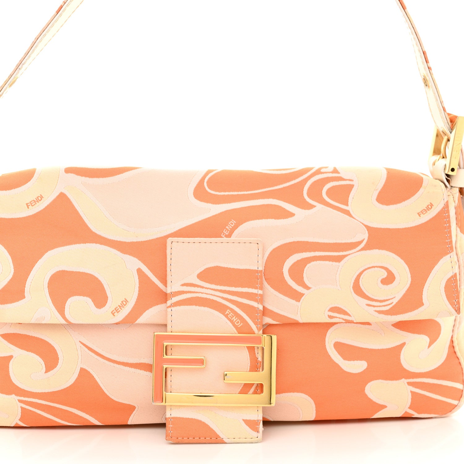 Fendi Satin Swirl Print Baguette Multicolor 7 of 13