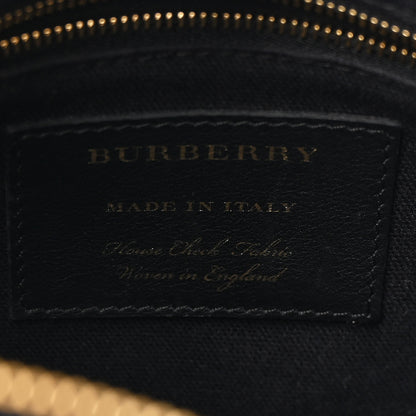 Burberry Derby Calfskin House Check Medium Banner Tote Black 7 of 11