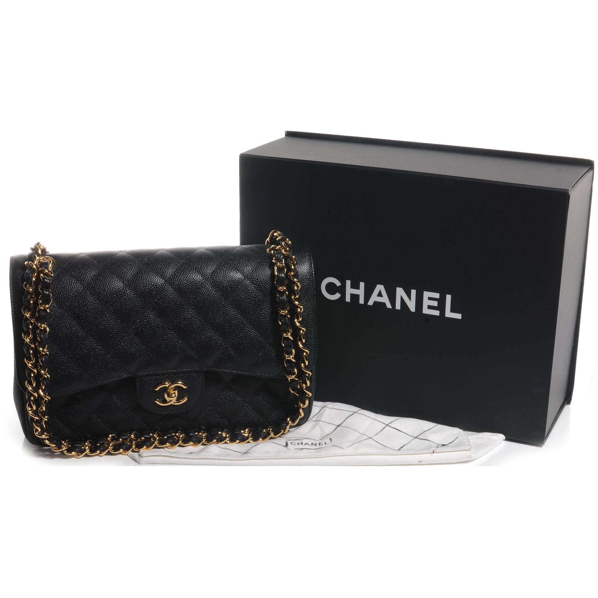 Chanel Caviar Quilted Jumbo Double Flap Black 5 of 8