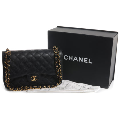 Chanel Caviar Quilted Jumbo Double Flap Black 5 of 8