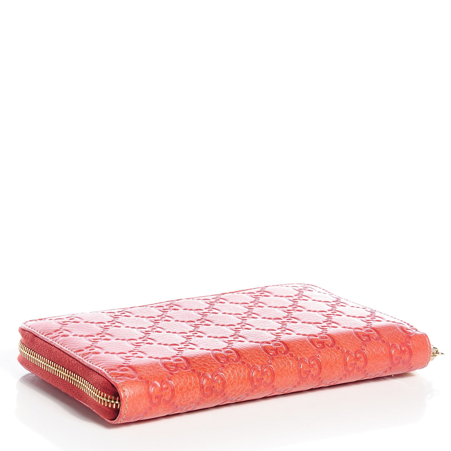 Guccissima Zip Around Wallet Dark Orange