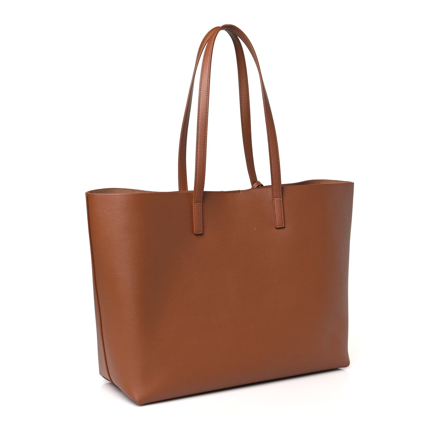 Saint Laurent Calfskin Large Shopping Tote Dark Tan 4 of 10