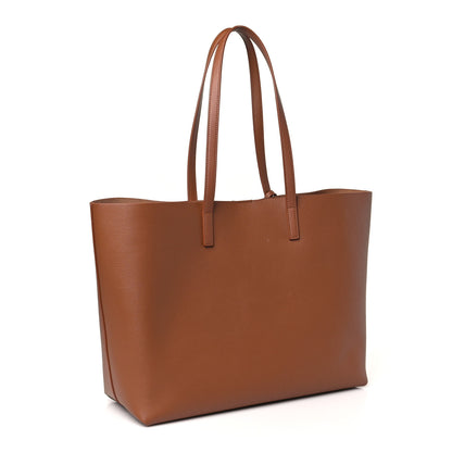 Saint Laurent Calfskin Large Shopping Tote Dark Tan 4 of 10
