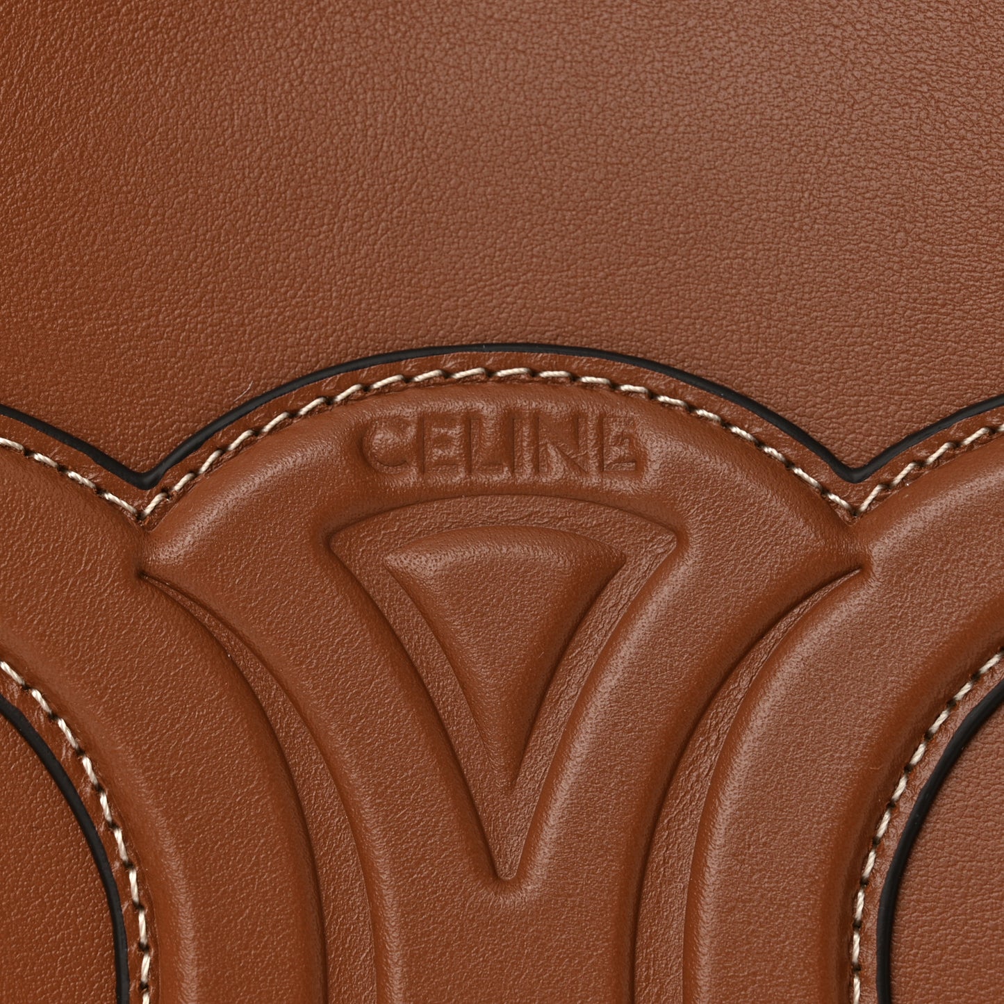 Smooth Calfskin Small Cuir Triomphe Bucket Bag Tan