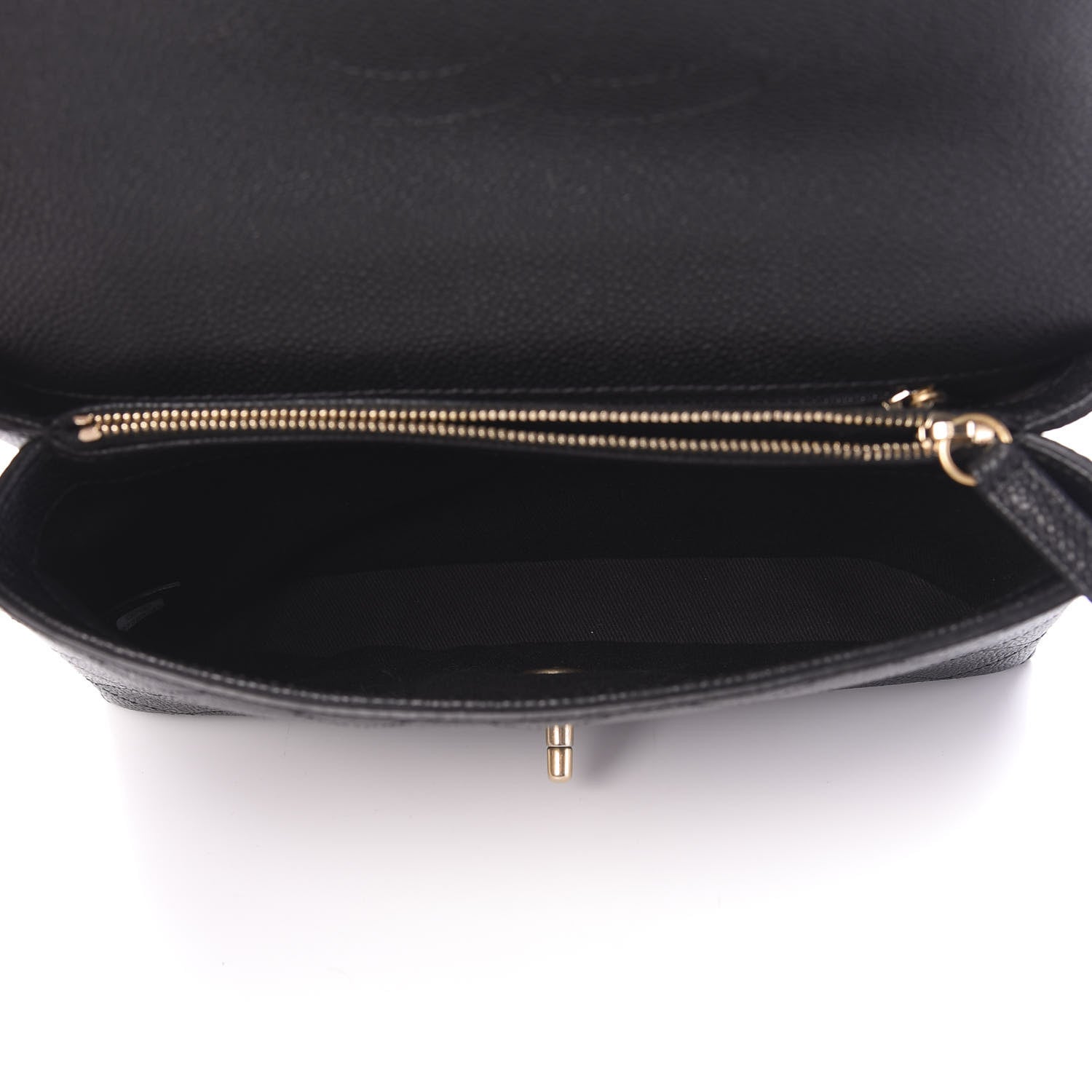 Chanel Grained Calfskin Small Stitched Flap Black 4 of 10