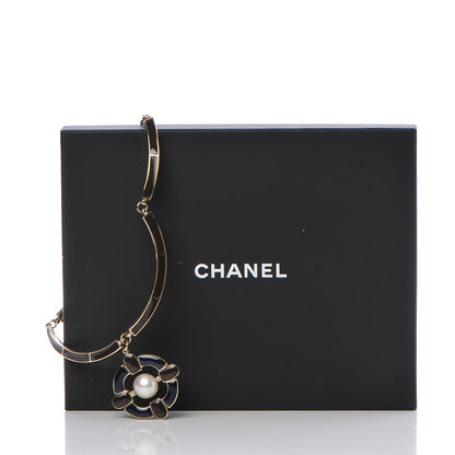 Chanel Gripoix Poured Glass Pearl Choker Necklace Gold 6 of 6