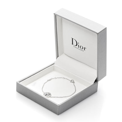 Christian Dior 18K White Gold Diamond Mother of Pearl Rose Des Vents Bracelet 7 of 7