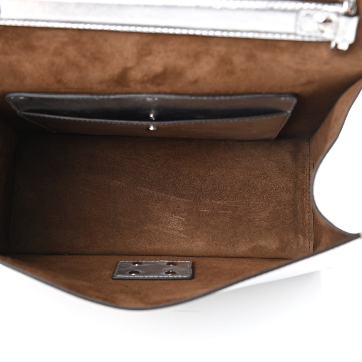 Vitello Catalan Mirror F is Fendi Kan U Shoulder Bag Argento