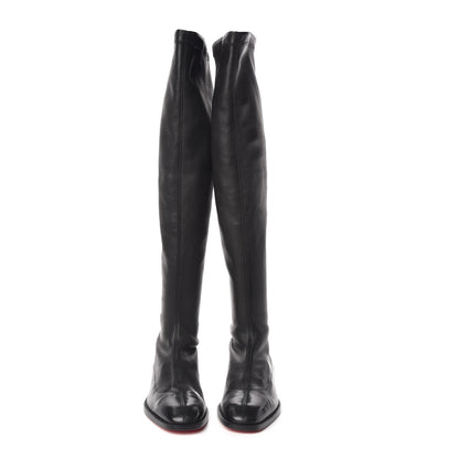 Christian Louboutin Nappa Theophila Stretch Knee High Boots 39.5 Black 2 of 7