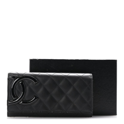 Chanel Calfskin Quilted Cambon Gusset Flap Wallet Black 18 of 18