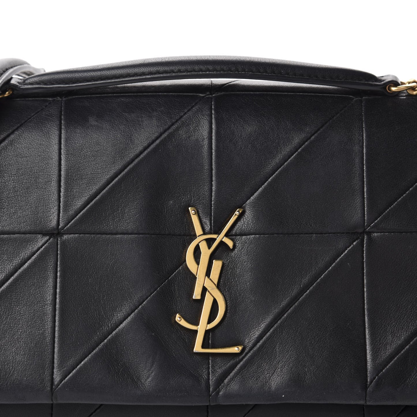 Lambskin Patchwork Monogram Medium Jamie Black