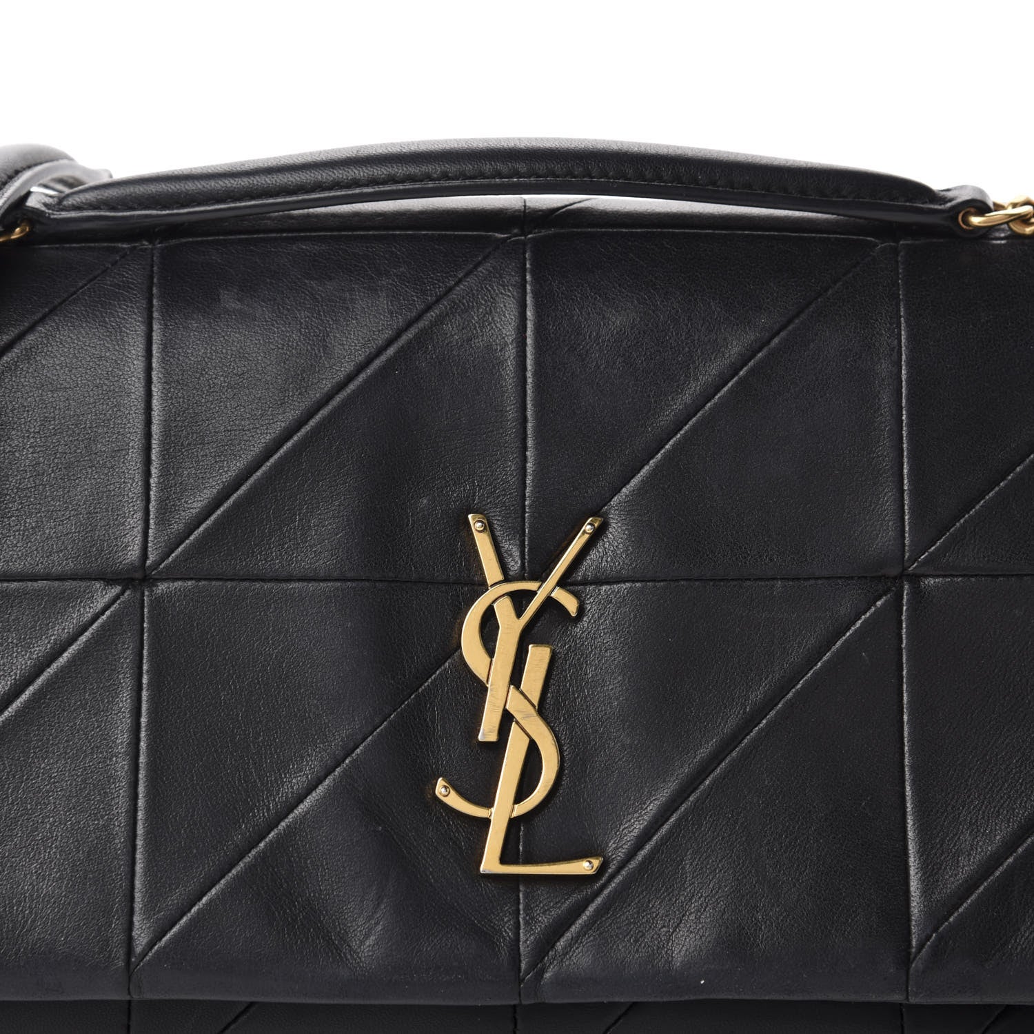 Saint Laurent Lambskin Patchwork Monogram Medium Jamie Black 11 of 11