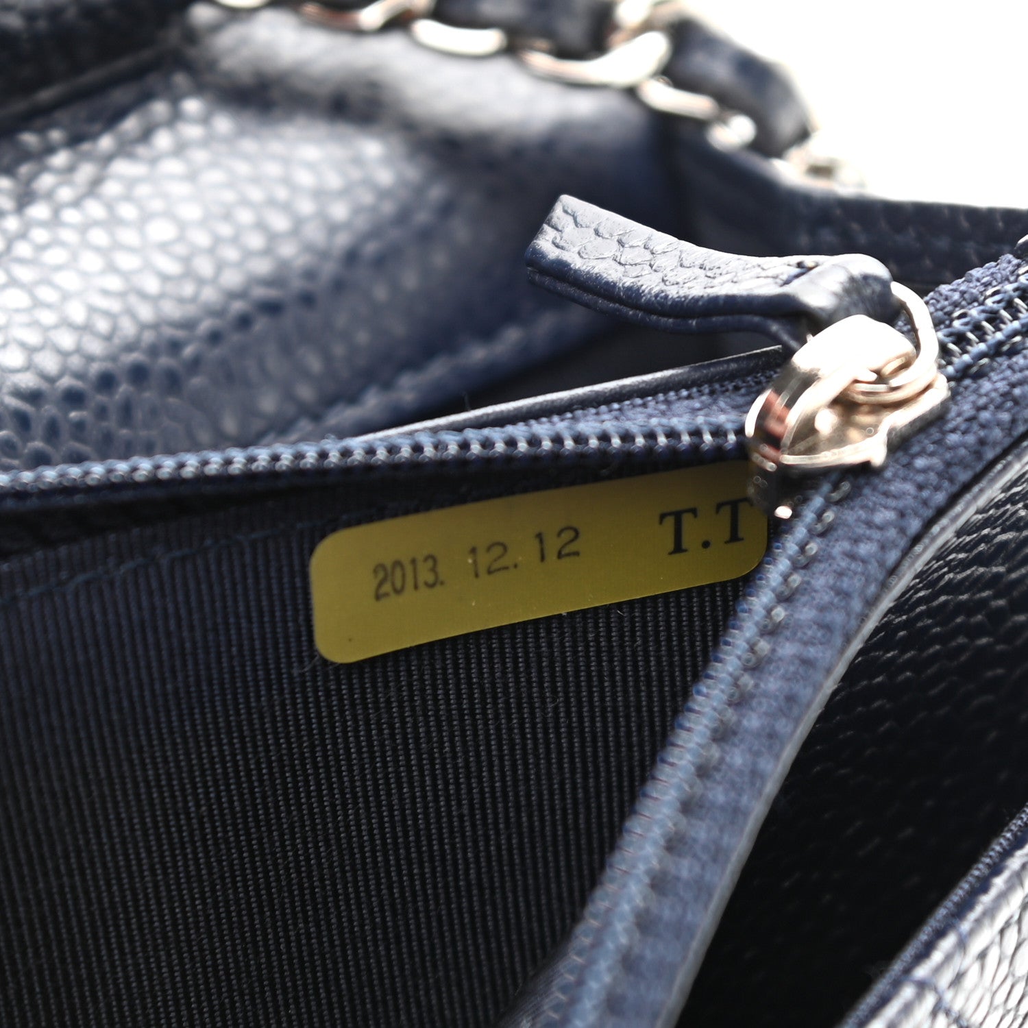 Chanel Caviar Quilted Wallet On Chain WOC Navy 6 of 14