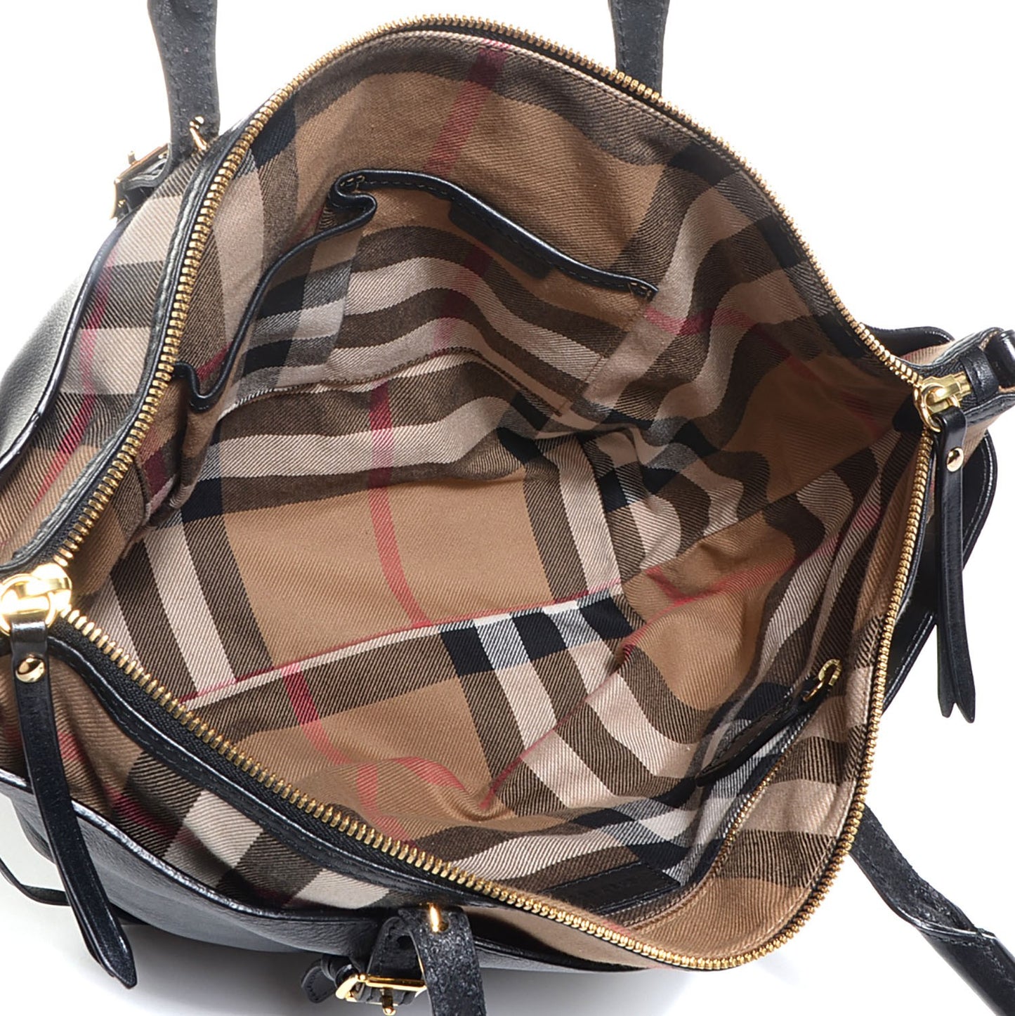 Soft Leather House Check Small Salisbury Tote Black