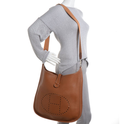 Hermes Taurillon Clemence Evelyne TGM II Gold 2 of 7
