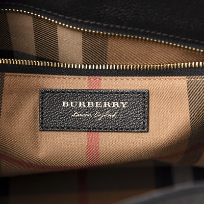 Burberry Soft Grain Calfskin Medium Buckle Tote Black 7 of 10