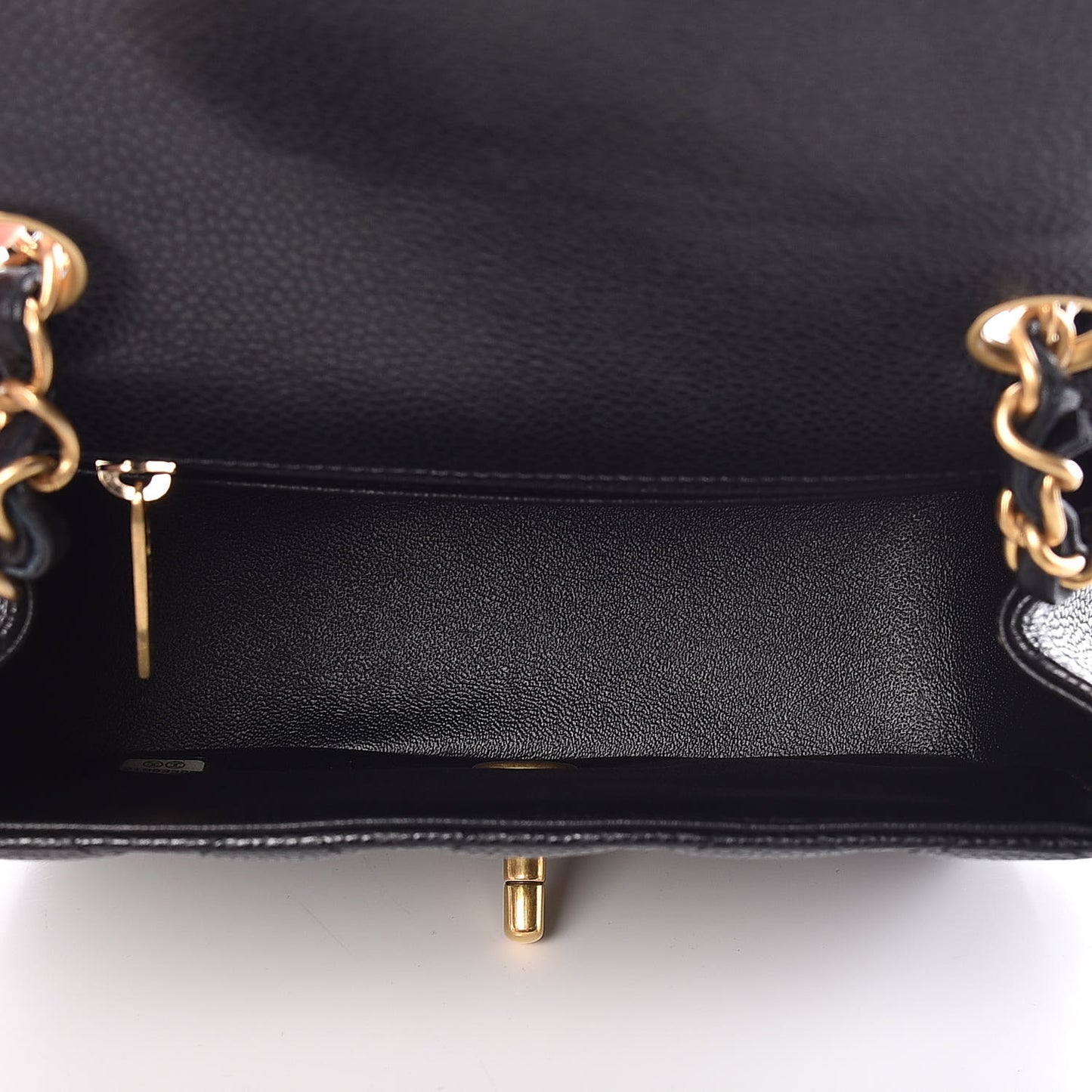 Caviar Quilted Mini Square Flap Black